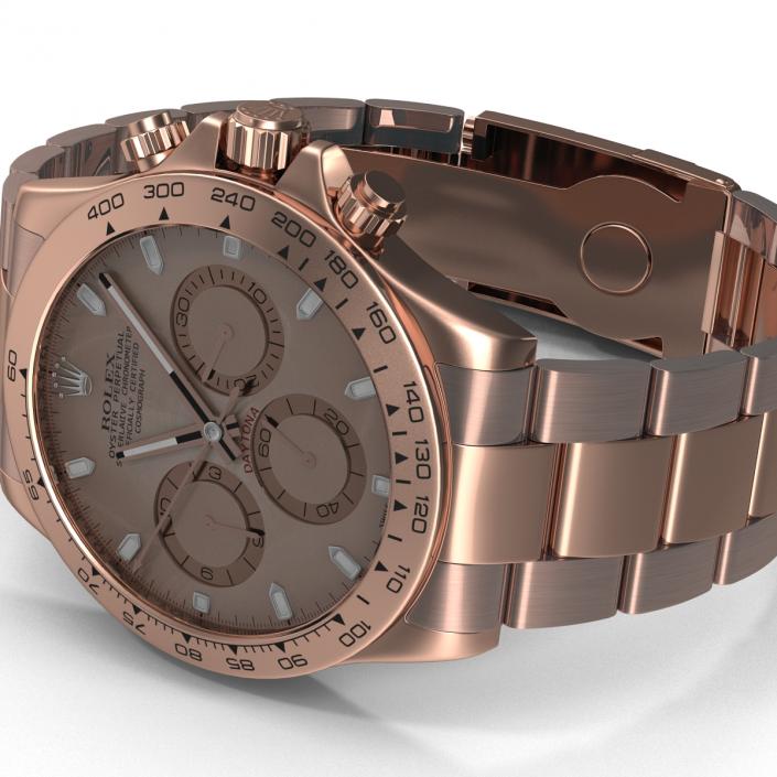 3D model Rolex Daytona Pink Gold 2