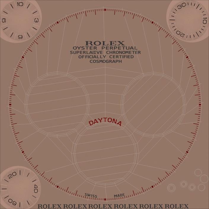 3D model Rolex Daytona Pink Gold 2