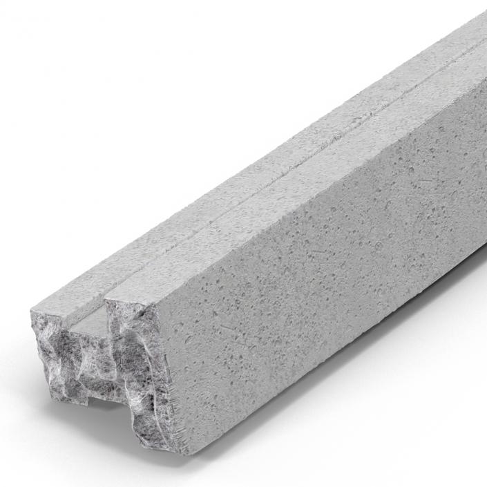 3D Concrete T-Beam Chunk