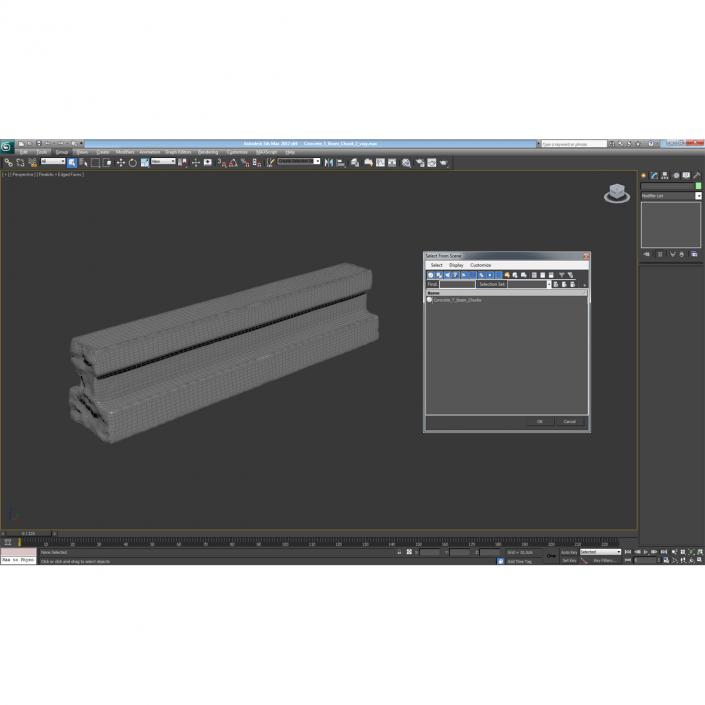 3D Concrete T-Beam Chunk 2 model