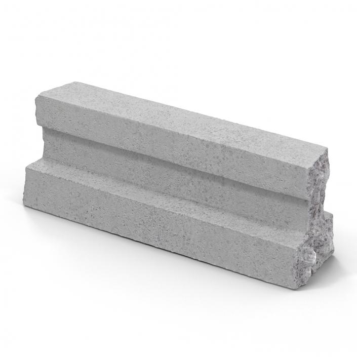 3D Concrete T-Beam Chunk 3 model