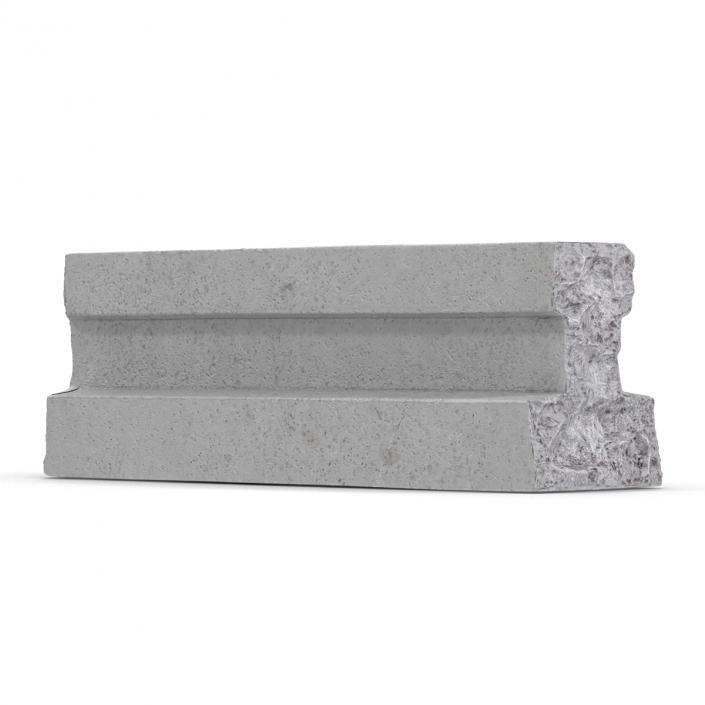 3D Concrete T-Beam Chunk 3 model