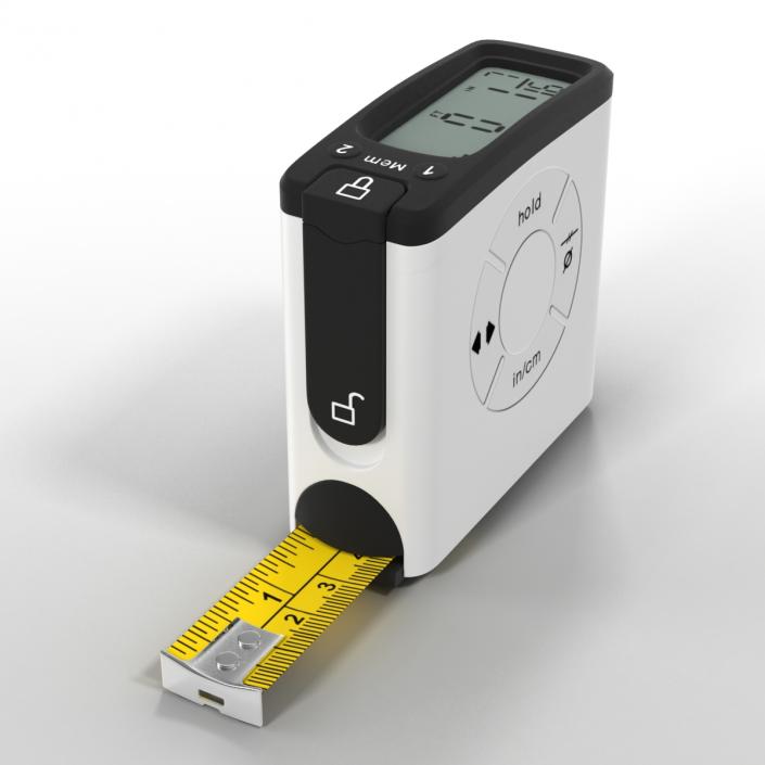 3D Digital Tape Measure White