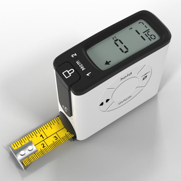 3D Digital Tape Measure White