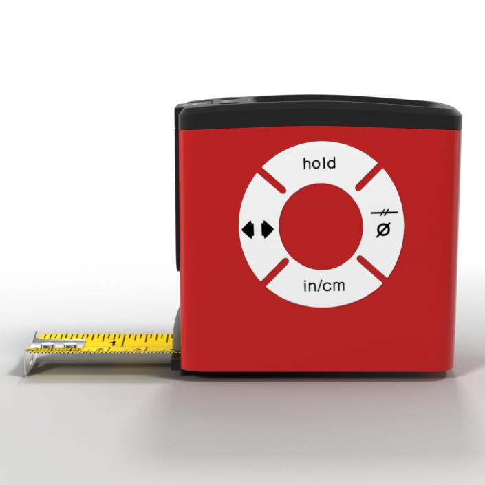 Digital Tape Measure Red 3D model