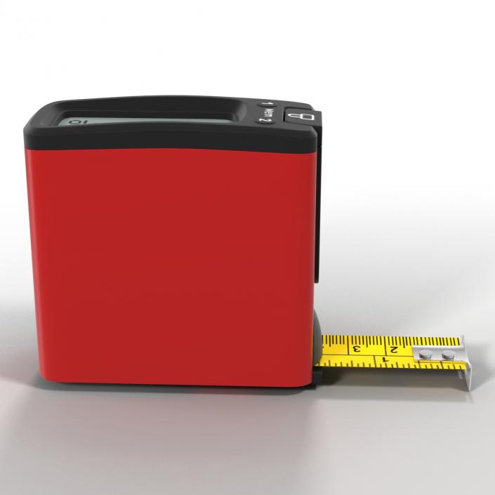 Digital Tape Measure Red 3D model