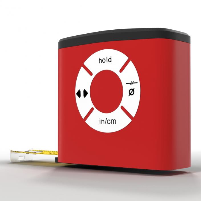 Digital Tape Measure Red 3D model