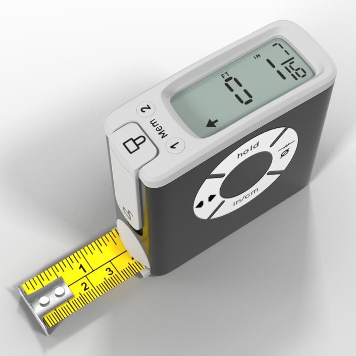 3D Digital Tape Measure Black