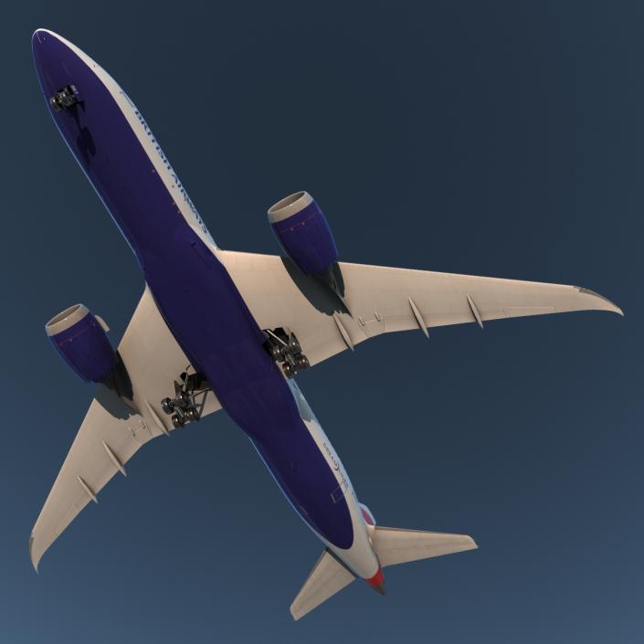 3D Boeing 787-8 Dreamliner British Airways Rigged