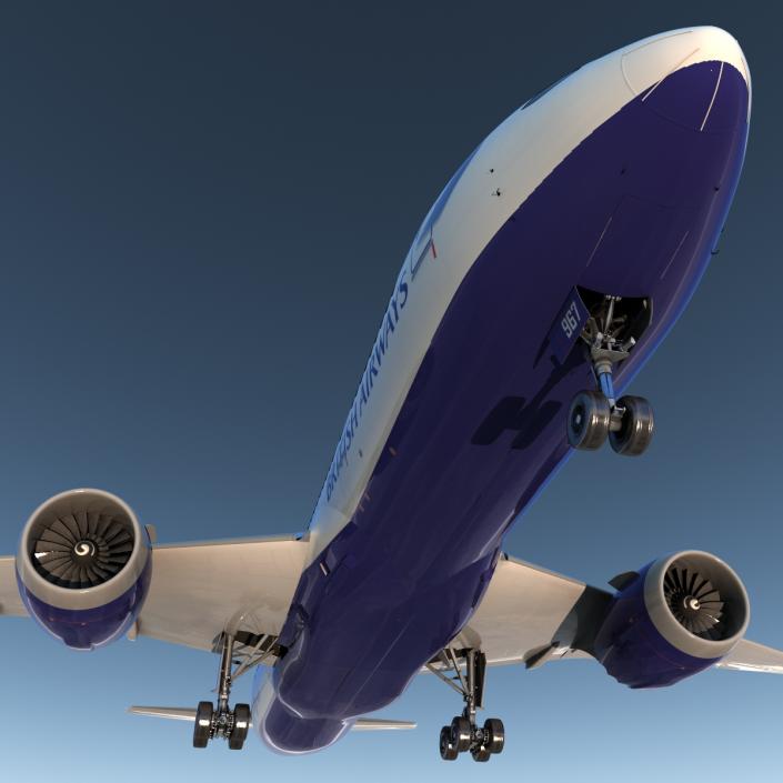 3D Boeing 787-8 Dreamliner British Airways Rigged