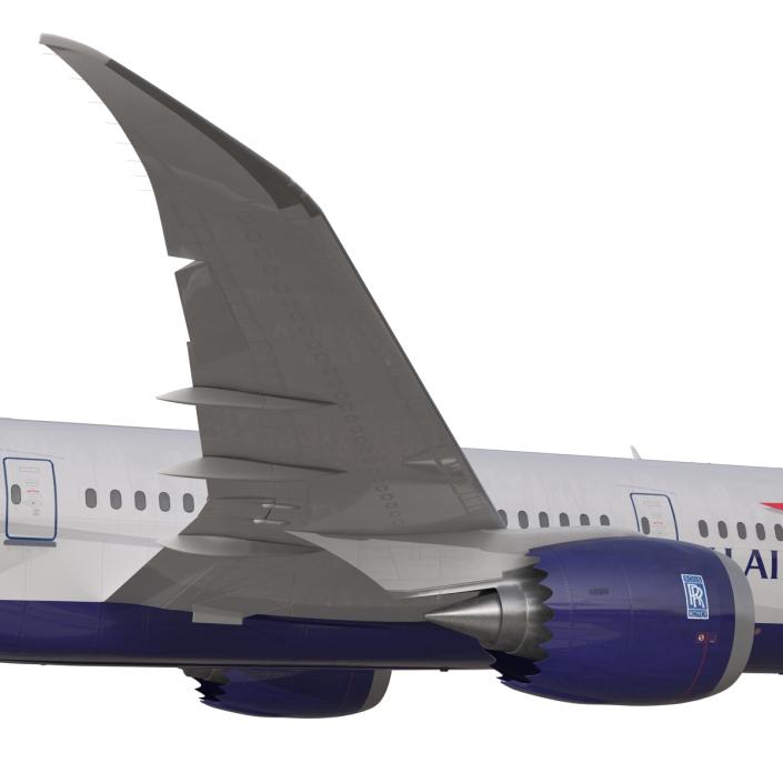 3D Boeing 787-8 Dreamliner British Airways Rigged