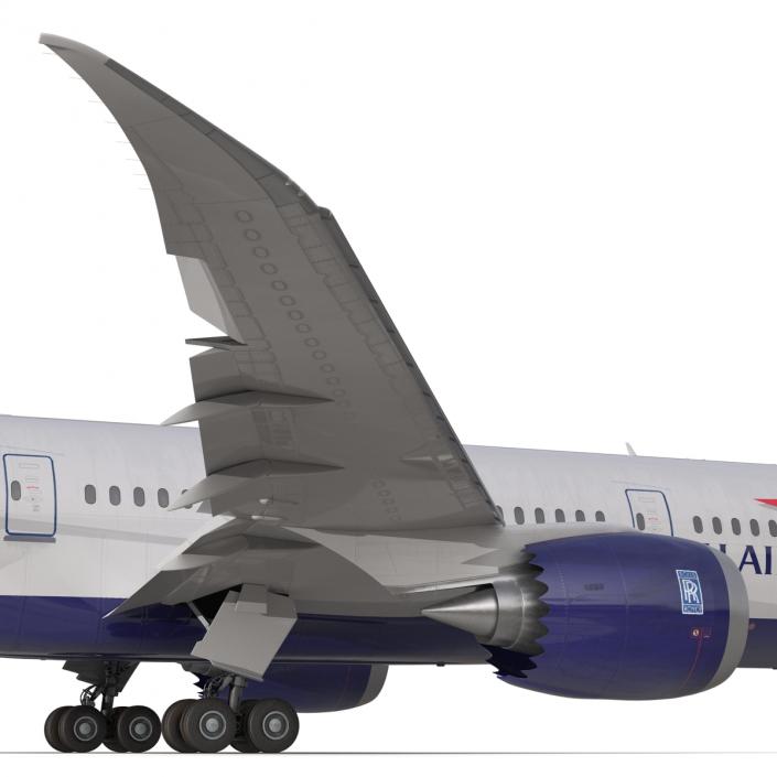 3D Boeing 787-8 Dreamliner British Airways Rigged