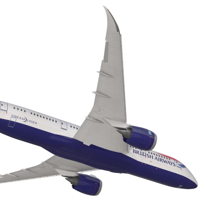 3D Boeing 787-8 Dreamliner British Airways Rigged