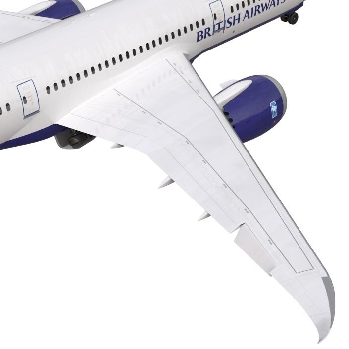 3D Boeing 787-8 Dreamliner British Airways Rigged