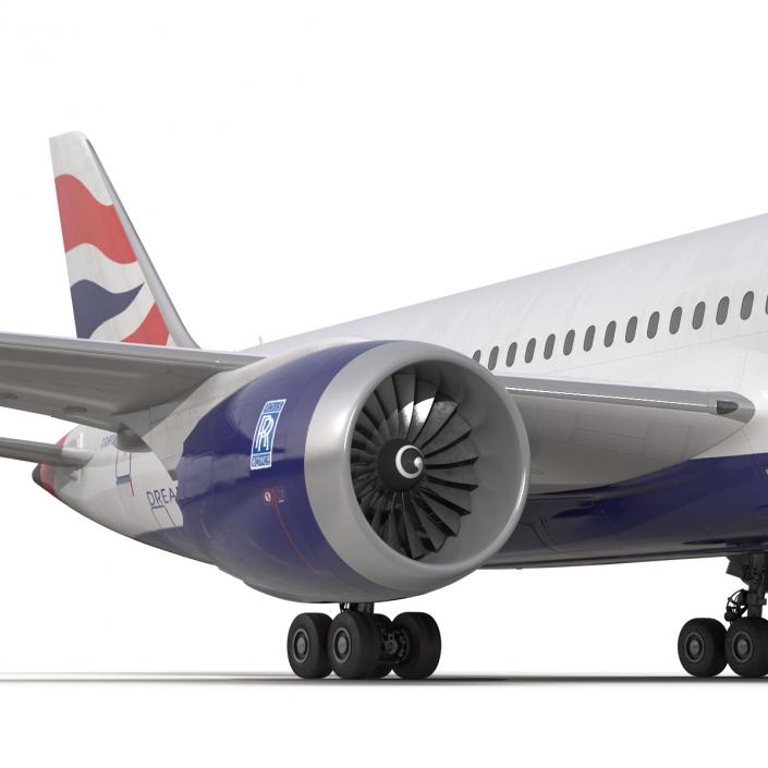 3D Boeing 787-8 Dreamliner British Airways Rigged