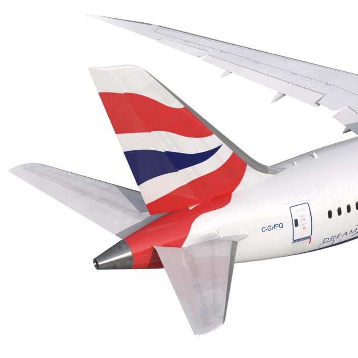 3D Boeing 787-8 Dreamliner British Airways Rigged