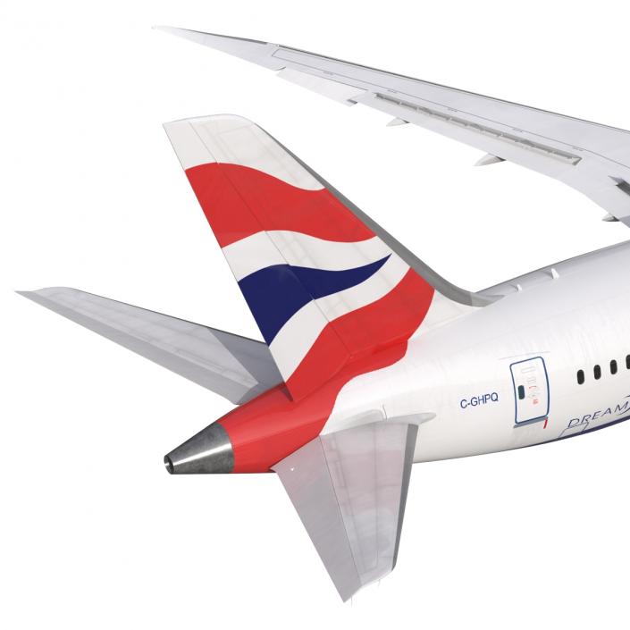 3D Boeing 787-8 Dreamliner British Airways Rigged