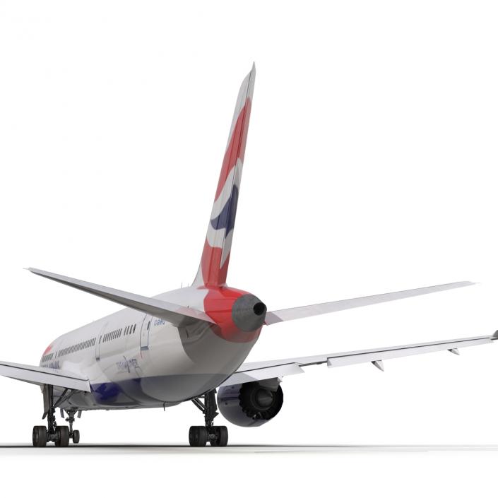 3D Boeing 787-8 Dreamliner British Airways Rigged