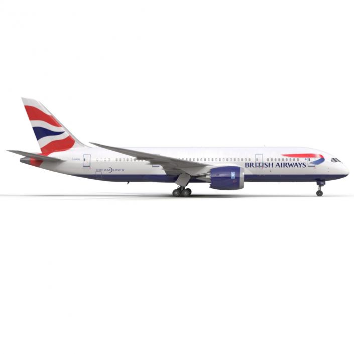 3D Boeing 787-8 Dreamliner British Airways Rigged