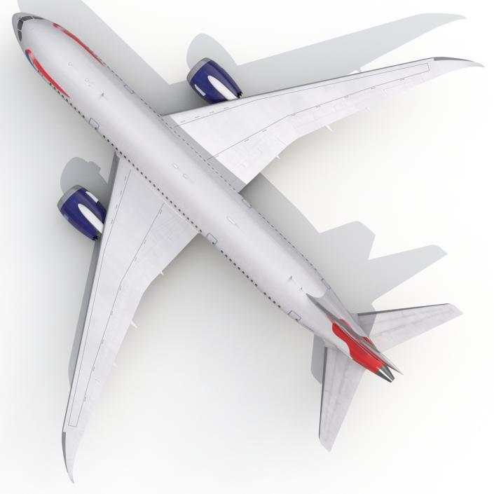 3D Boeing 787-8 Dreamliner British Airways Rigged