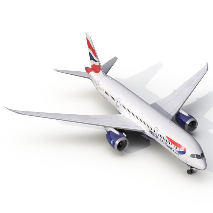 3D Boeing 787-8 Dreamliner British Airways Rigged