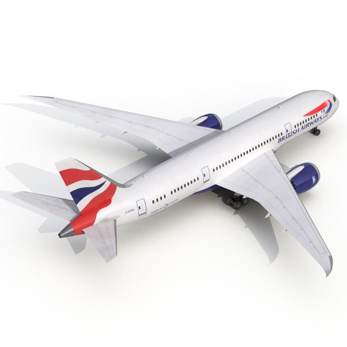 3D Boeing 787-8 Dreamliner British Airways Rigged