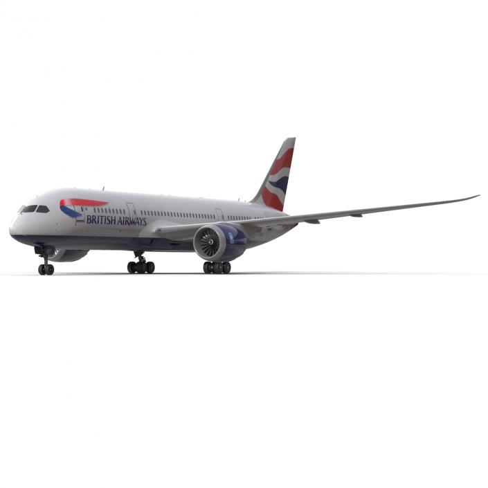 3D Boeing 787-8 Dreamliner British Airways Rigged