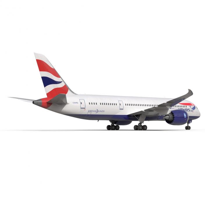 3D Boeing 787-8 Dreamliner British Airways Rigged