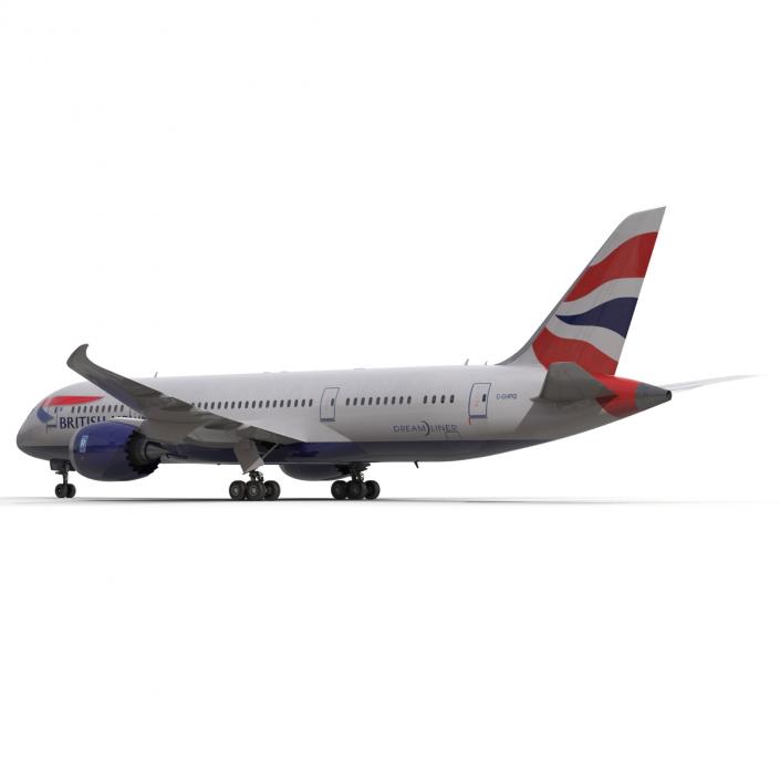 3D Boeing 787-8 Dreamliner British Airways Rigged