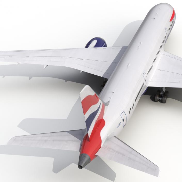 3D Boeing 787-8 Dreamliner British Airways Rigged