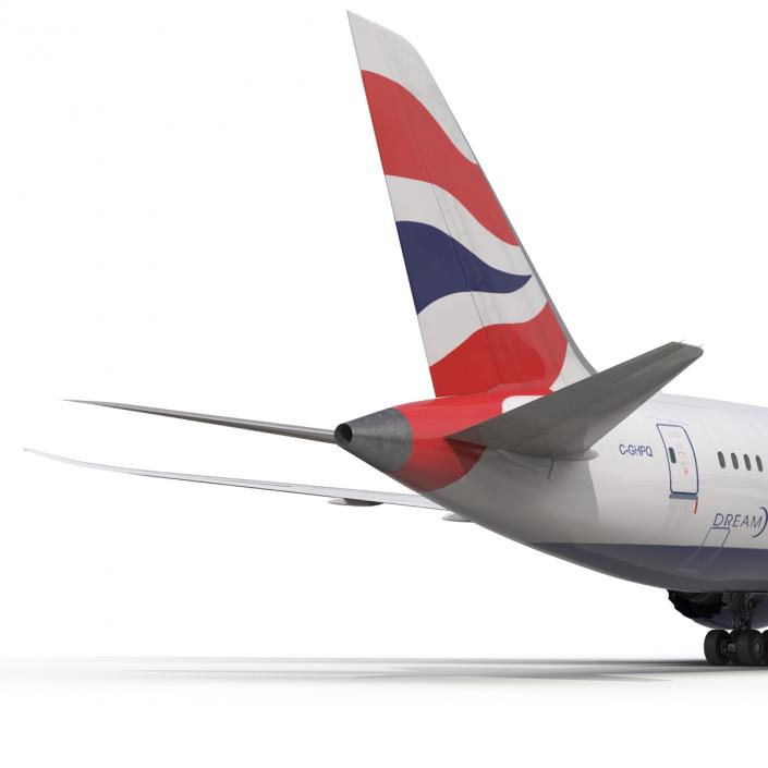 3D Boeing 787-8 Dreamliner British Airways Rigged