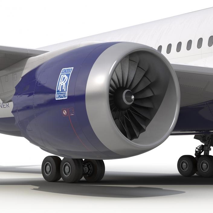 3D Boeing 787-8 Dreamliner British Airways Rigged