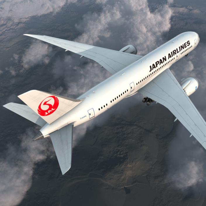 3D model Boeing 787-8 Dreamliner Japan Airlines Rigged