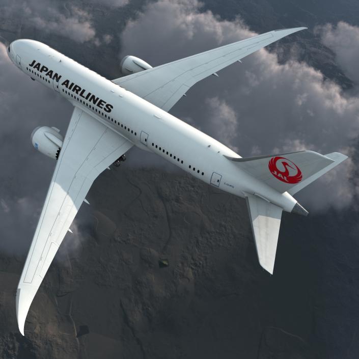 3D model Boeing 787-8 Dreamliner Japan Airlines Rigged