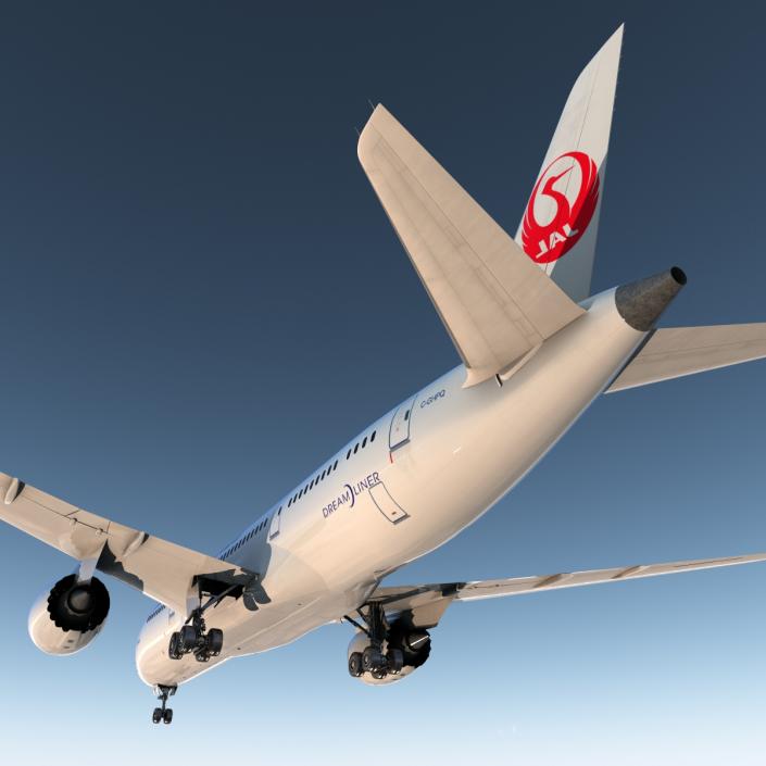 3D model Boeing 787-8 Dreamliner Japan Airlines Rigged