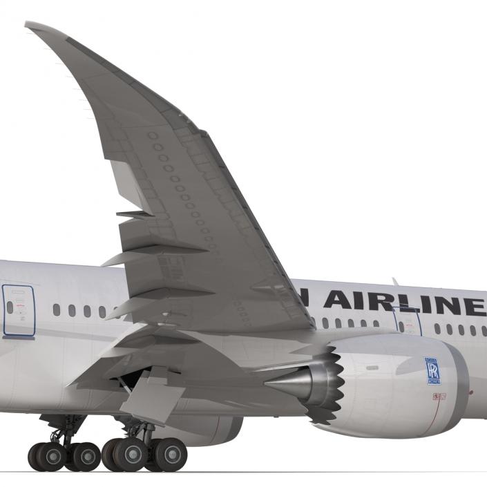 3D model Boeing 787-8 Dreamliner Japan Airlines Rigged