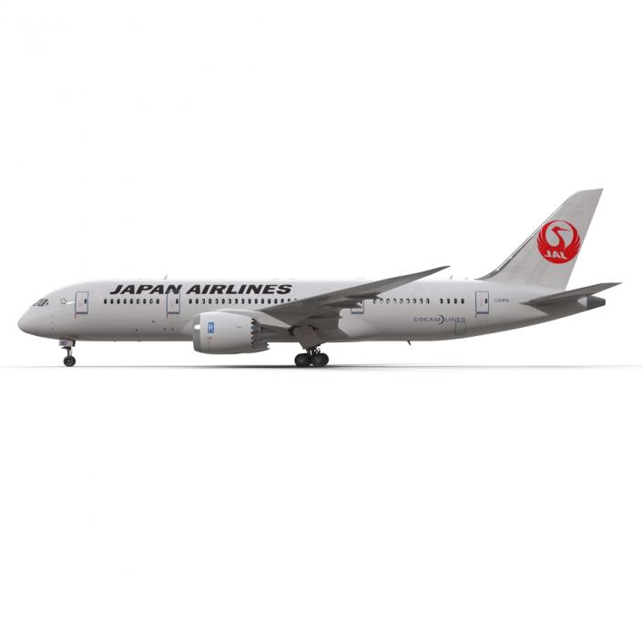 3D model Boeing 787-8 Dreamliner Japan Airlines Rigged