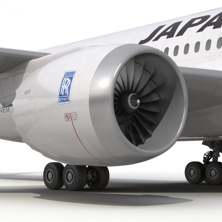 3D model Boeing 787-8 Dreamliner Japan Airlines Rigged