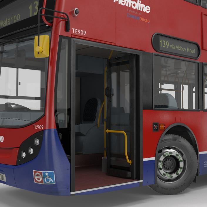 3D London Bus and Taxi Rigged Vehicle Set model