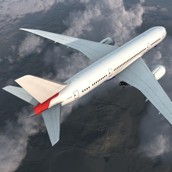 3D Boeing 787-8 Dreamliner Generic Rigged model