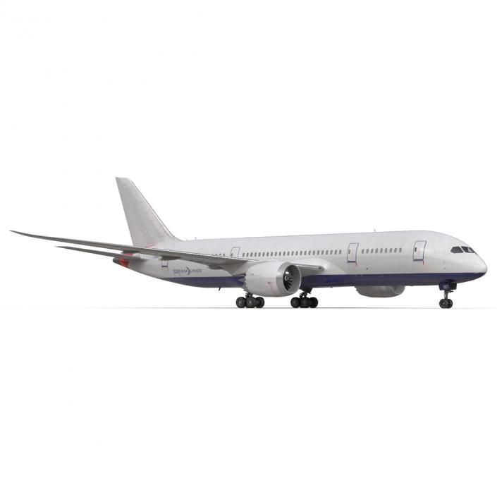 3D Boeing 787-8 Dreamliner Generic Rigged model