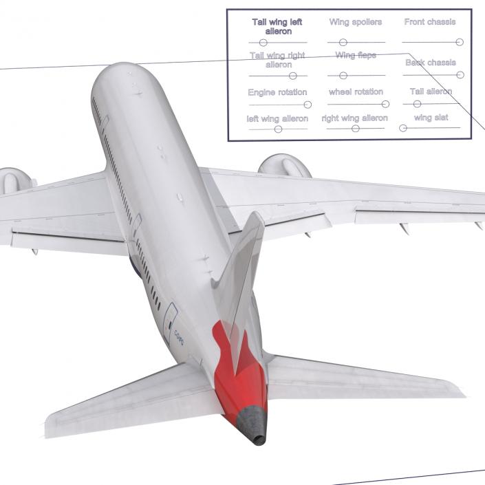 3D Boeing 787-8 Dreamliner Generic Rigged model