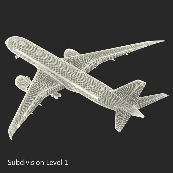 3D Boeing 787-8 Dreamliner Generic Rigged model