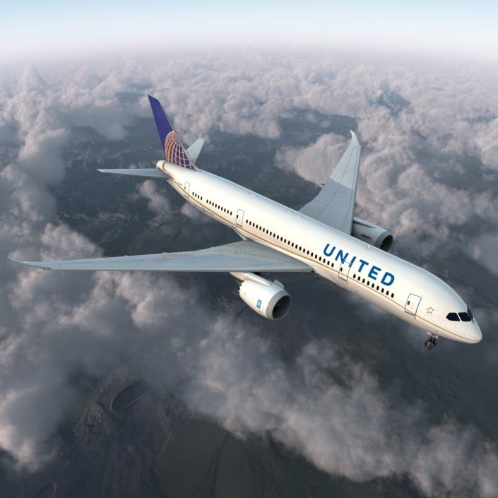 3D model Boeing 787-8 Dreamliner United