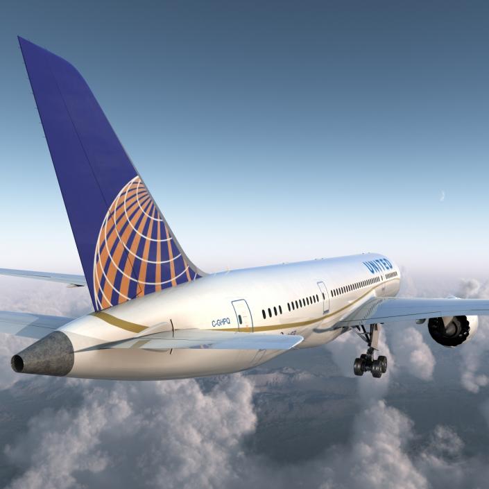 3D model Boeing 787-8 Dreamliner United