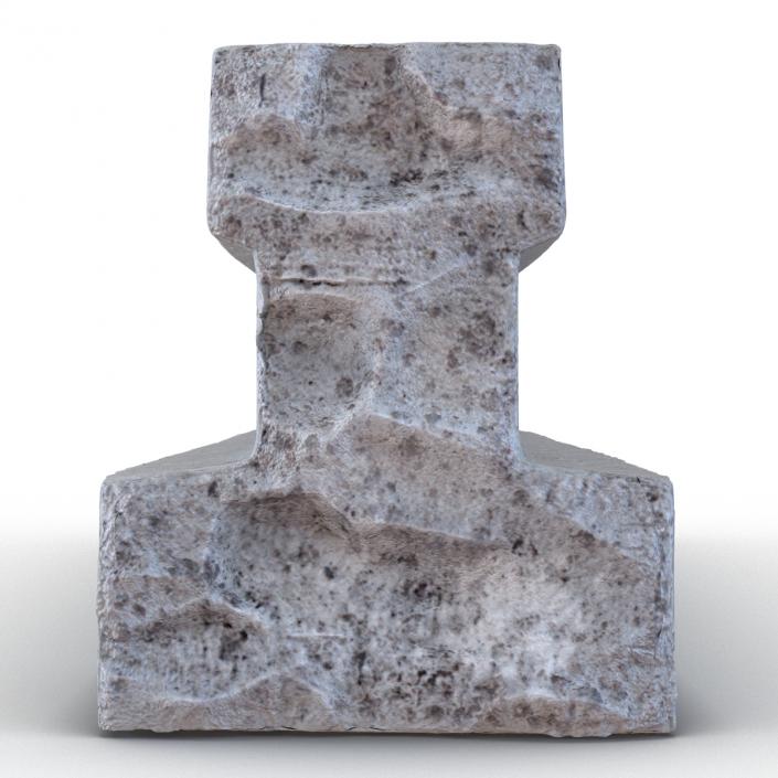 3D Concrete T-Beam Chunks Set