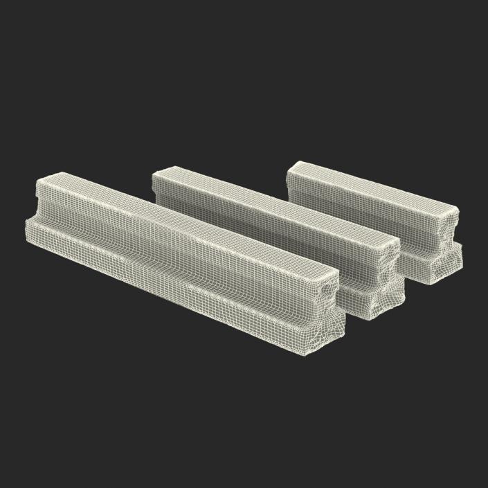 3D Concrete T-Beam Chunks Set