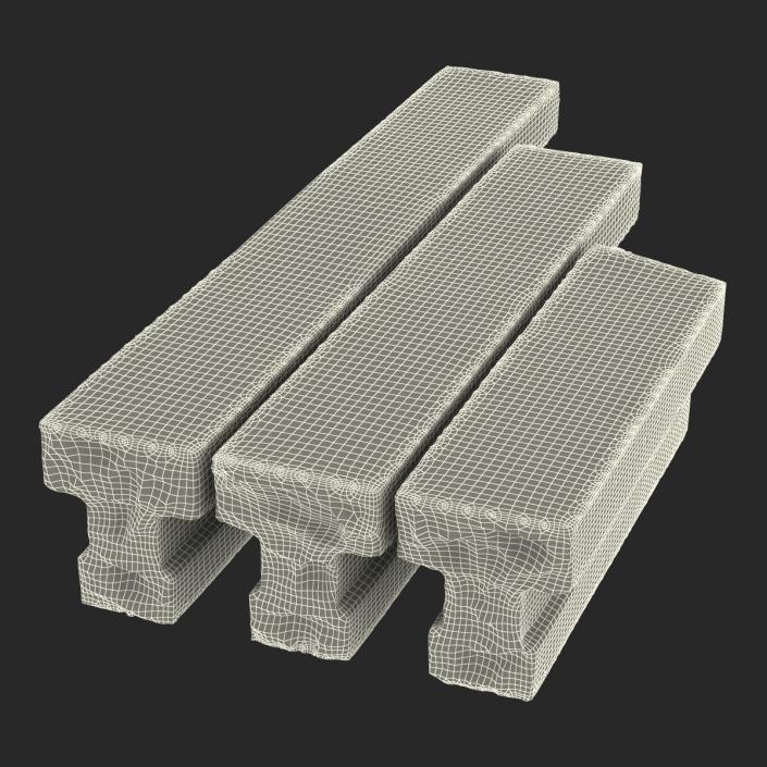 3D Concrete T-Beam Chunks Set