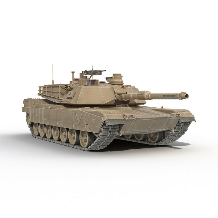 3D M1 Abrams 2 Rigged model