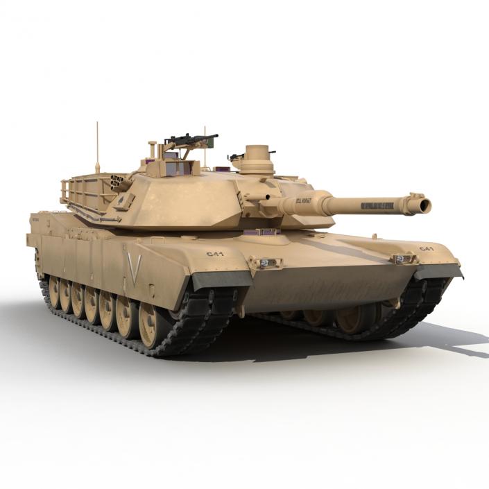 3D M1 Abrams 2 Rigged model